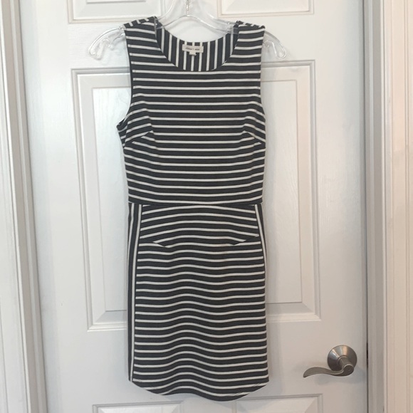 Silence + Noise Grey and White Striped Dress - Picture 1 of 4